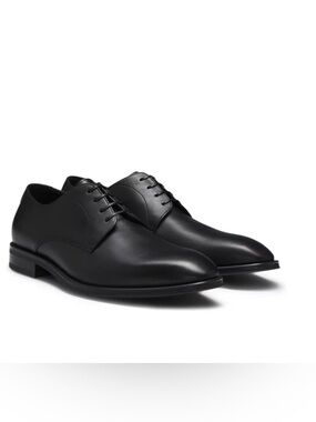 BOSS Stitching-detail Derby shoes in leather SIZE 9